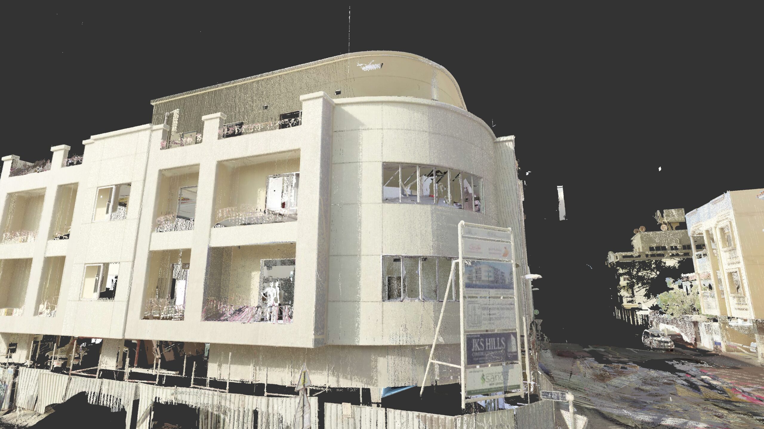 3D Laser Scanning – Al Muteena, Dubai – Residential 3 Story Building